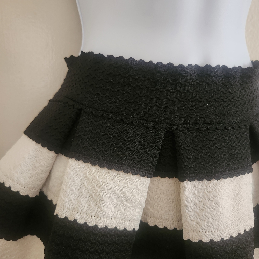 Wild Cat Black and White Striped  Skirt - Picture 2 of 9